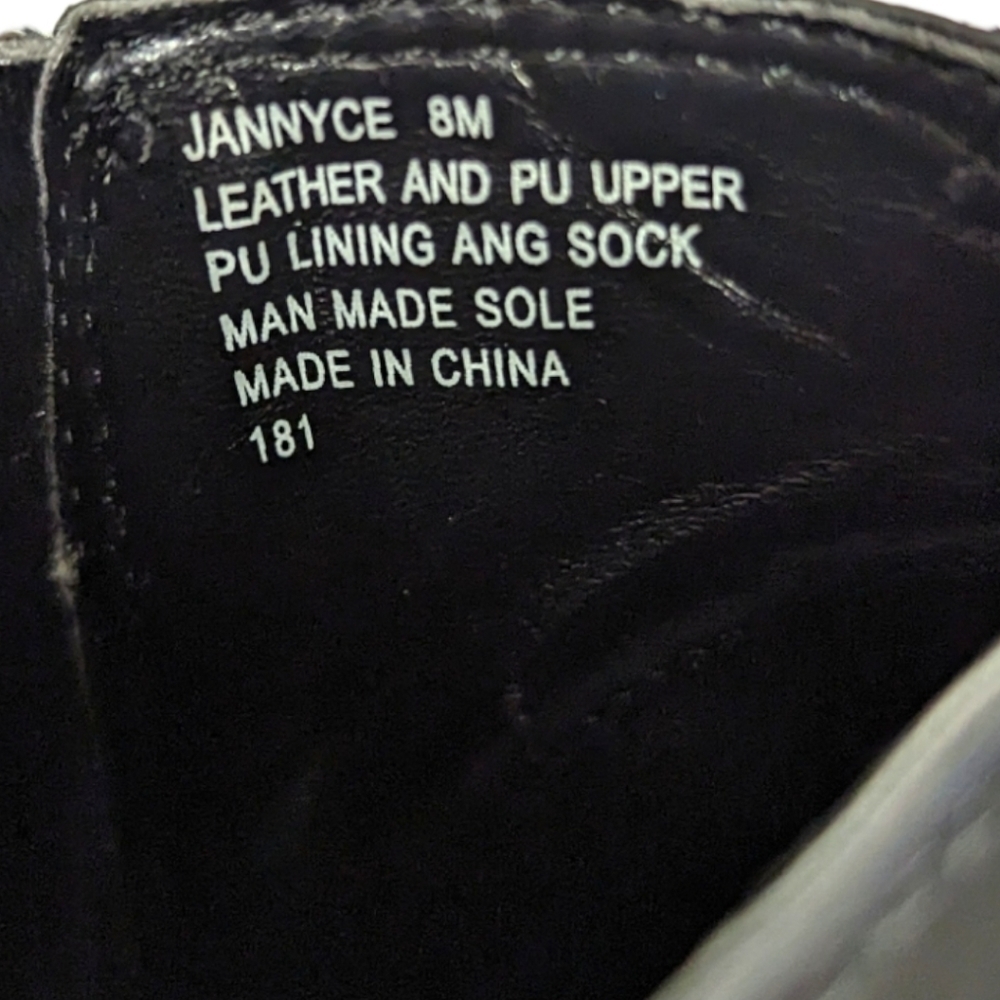 Steve Madden Jannyce Black Suede Leather Ankle Boots Size 8M - Picture 10 of 12